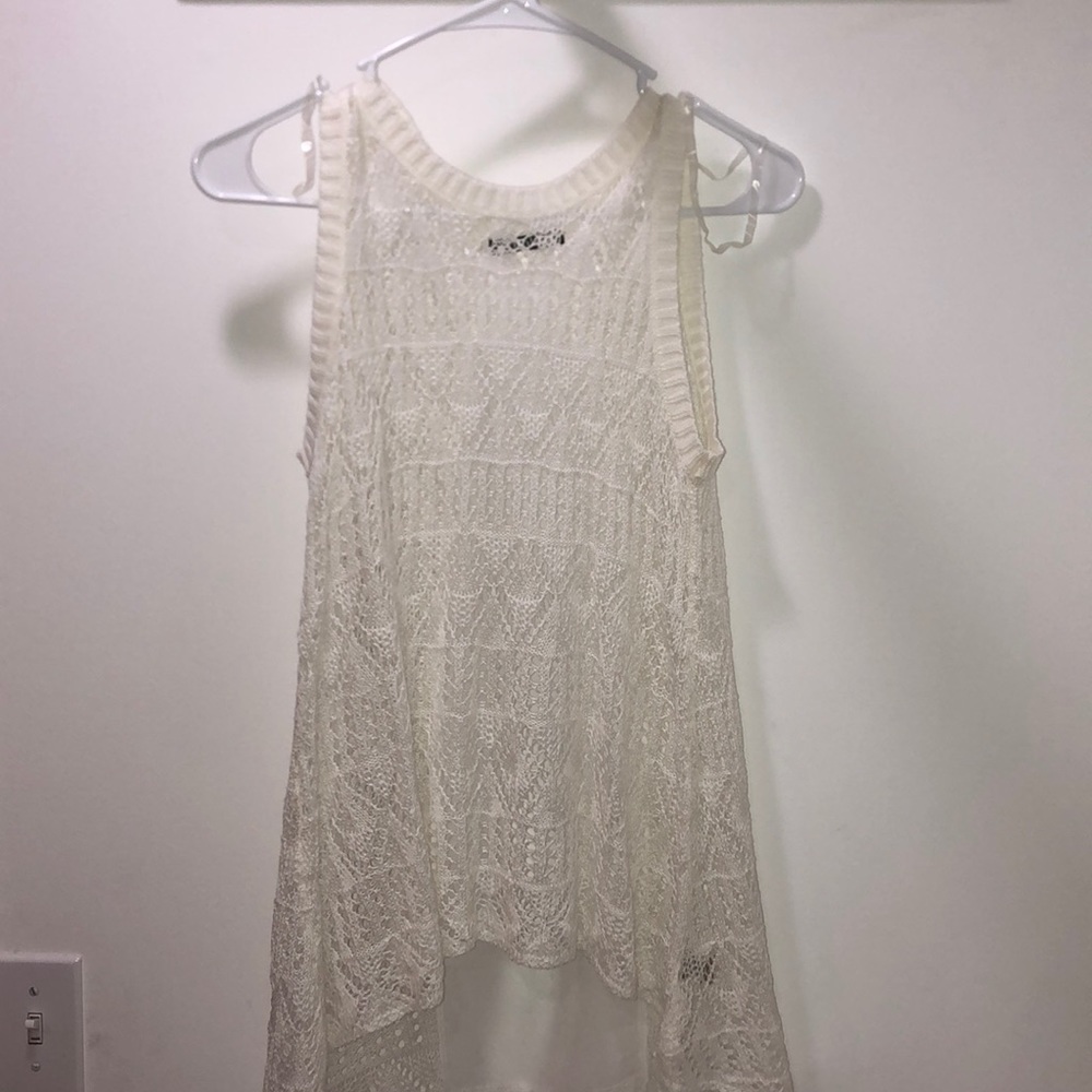 White layer over tunic tank top flowy